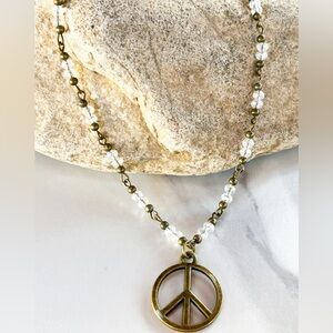 Peace Beaded Necklace